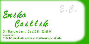 eniko csillik business card